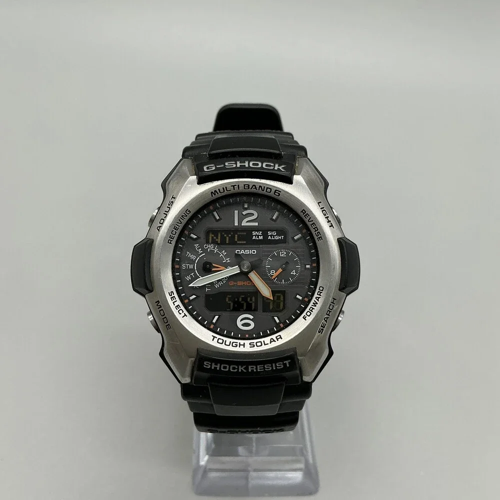 Casio G-Shock GW-2500 Mens Watch 46mm Solar Atomic Black Resin New Capacitor